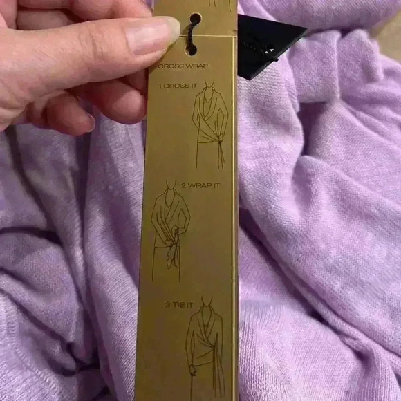 NWT Donna Karan DKNY
Open Sweater Vest 100% linen multiway
infinity wrap Sz XS/S - Picture 8 of 10